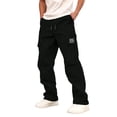 thumbnail image 2 of YABCSAZ Mens Cargo Pants Mid Rise Straight Leg Multi Pocket Breathable Casual Work Pants Cotton Blend Outdoor Joggers Streetwear Trousers with Pockets for Men, 2 of 8