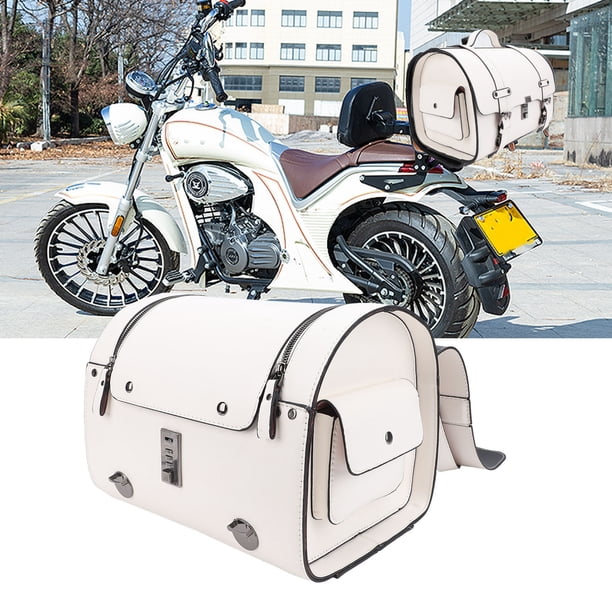 Bolsa De 18L Amplio Bolsillo De Cuero PU Impermeable Con Cerradura Combinada, Adecuada Para La Mayoría De Las Motocicletas Y Scooters, Diseño De Liberación Rápida, Diseño De