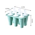 thumbnail image 3 of Elainilye Popsicle Molds, 6 Pieces Popsicle Molds Silicone BPA Free Ice Pop Easy Release Popsicle Molds, Ice Pop Easy Release, Ice Molds, Mint Green, 3 of 7