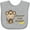 AC-Heather Grey, variant on Inktastic Mommy's Little Monkey Boys or Girls Baby Bib