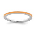 thumbnail image 1 of 925 Sterling Silver Orange 1.5mm Stackable Ring Ed, 1 of 8