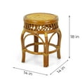 thumbnail image 6 of SK New Interiors Ginger Round Stool ECO Natural Rattan Wicker Handmade, Colonial, 6 of 6