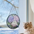 thumbnail image 5 of Stained Glass Window Hanging, Pink Purple Hydrangea Flowers Suncatcher for Doors Home Sun Catchers Decoration and Christmas, Mother's Day Birthday Gifts for Women, Men, and Mom,, 5 of 6