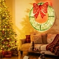 thumbnail image 4 of Gymax 48 Inch Pre-Lit Christmas Wreath w/ 200 LED Lights Red Bow Hanging Hooks, 4 of 10