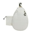 thumbnail image 4 of Langgg Men Women Tennis Bag Backpack Large Capacity Easy Access Racket Storage Gear Tennis Bag For Men Women 2 Rackets Backpack White 29.5x10x43cm, 4 of 6