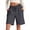 *Dark Gray, variant on ClodeEU Women's Elastic Waist Knee Length Shorts,Loose Fit Casual Summer Bermuda Pants Gray,Womens Plus XXL