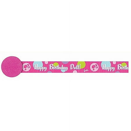 Amscan Barbie 30' Crepe Streamer