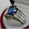 thumbnail image 2 of Natural Unheated and Untreated Sri lankan Blue Sapphire, Neelam Ring for Men and Women, 925 Sterling Silver Handmade Ring, For Her and Him Birhstone Gift, 2 of 3