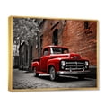thumbnail image 2 of Designart "Vintage Hauler Red Pickup Truck Journey II" Transportation Floater Framed Wall Art Print, 2 of 7
