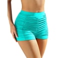 thumbnail image 2 of Charmo Womens Swim Shorts High Waisted Tummy Control Swimsuit Bottoms Ruched Board Shorts, 2 of 6