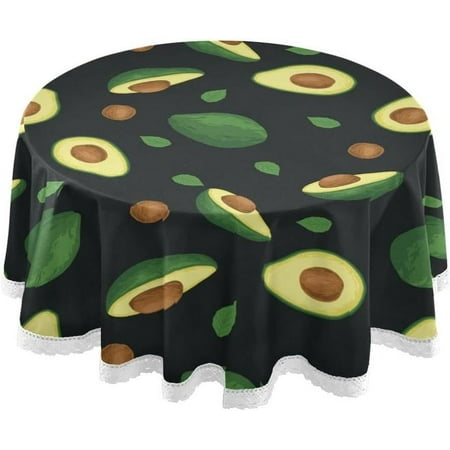 

Hyjoy 60 Avocado Round Tablecloth Waterproof Tablecloth Stain Resistant and Wrinkle Decorative Patio Table Cloths for Kitchen Dinning Room Party Home Garden Picnic