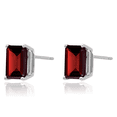 thumbnail image 5 of 14K Solid White Gold Red Garnet Studs Gemstone Solitaire Earrings January Birthstone Jewelry, 5 of 10