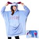 thumbnail image 1 of Sudadera con capucha Disney Stitch Blanket, 2 en 1, sudadera con capucha de forro polar extragrande para bebés Yoda Minnie Mouse, Stitch Gifts (Blue Eeyore), 1 of 6