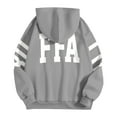 thumbnail image 5 of SonxaHe Toddler Girl's Hooded Sweatshirt Long Sleeve Letter Print Hoodie Kids Comfy Loose Streetwear Shirt Gray,Sized 4-5, 5 of 6
