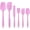 Pink 6, variant on Silicone Spatula Set 6 piece sets of baking tools Stainless Steel Core scratch free heat resistant silicone scraper shovel for Cooking, Baking and Mixing