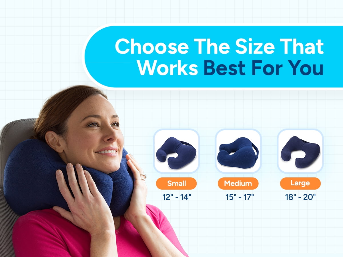 Award-winning Chiropractic Neck Pillow, Blue Neck Support, Neck Pain Relief,  Cervical Pillow, Neck Traction, Size Medium 