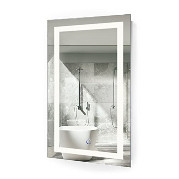 Krugg Led Bathroom Mirror 18 Inch X 30 Lighted Vanity Includes Dimmer And Defogger Wall Mount Vertical Or Horizontal Installation Com Krugg Led Bathroom Mirror 18 Inch X 30, Installing Led Bathroom Mirror