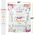 thumbnail image 6 of Teacher Appreciation Gifts, Teacher Gifts, Teacher Blankets Throws 60"x50", Teacher Gifts for Women, Retirement Gifts for Teacher, Teacher Birthday Teachers Day Retirement Gifts, 6 of 6