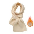 thumbnail image 2 of Duoif Winter Scarf for Women Warm Solid Color Scarf for Women Autumn and Winter Solid Color Patch Versatile and Fashionable Knitted Scarf for Men Beige, 2 of 3