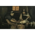 thumbnail image 3 of Anna Ancher 24x17 Black Modern Framed Museum Art Print Titled - Old Couple Plucking Gulls. Lars Gaihede and Old Lene (circa 1883), 3 of 5