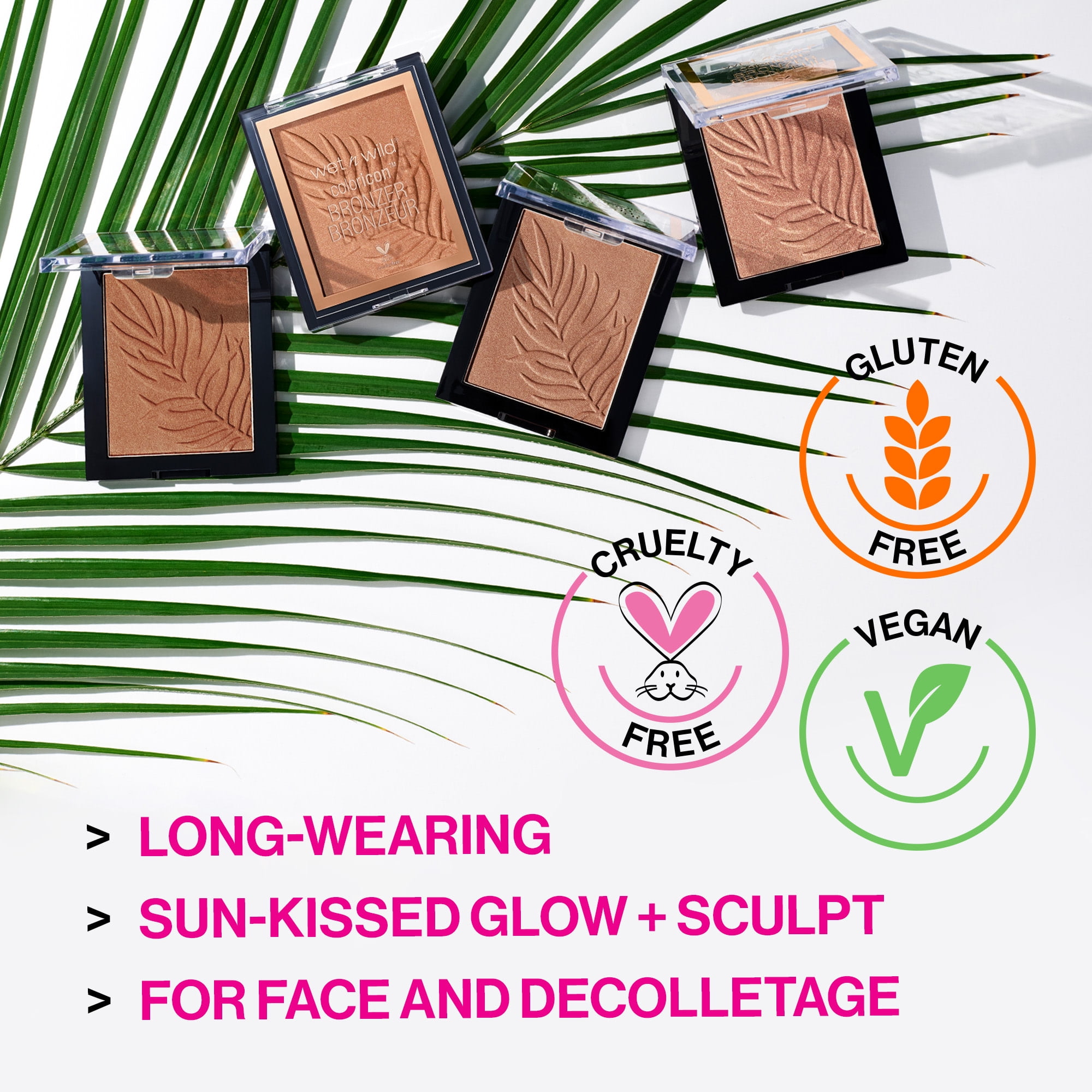 (2 pack) Wet n Wild Color Icon Bronzer, Blendable Bronzing Makeup, Ticket to Brazil, For All Ages