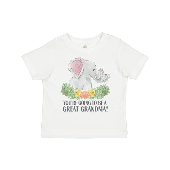 Inktastic You're Going to be a Great Grandma Elephants with Flowers Boys or Girls Toddler T-Shirt