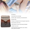 thumbnail image 4 of 21 Key Kalimba Thumb Piano Instrument Professional Tuned Handmade Mahogany Metal with Embossed Notes and Ergonomic Curve Design for Adults Beginners Kids Performances, 4 of 7