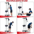 thumbnail image 4 of Luku LAT Pull Down Machine - Wall-Mounted Cable Workout Machine 400Lbs Weight Capacity, Dual Pulley System, 20 Height Adjustments, Compact Home Gym Cable Machine for Full Body Workout, 4 of 8