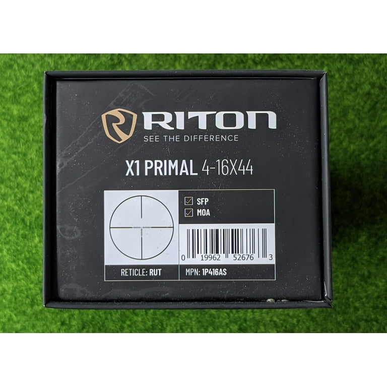 Riton X1 Primal 4-16x44mm Rifle Scope with Integrated Throw Lever