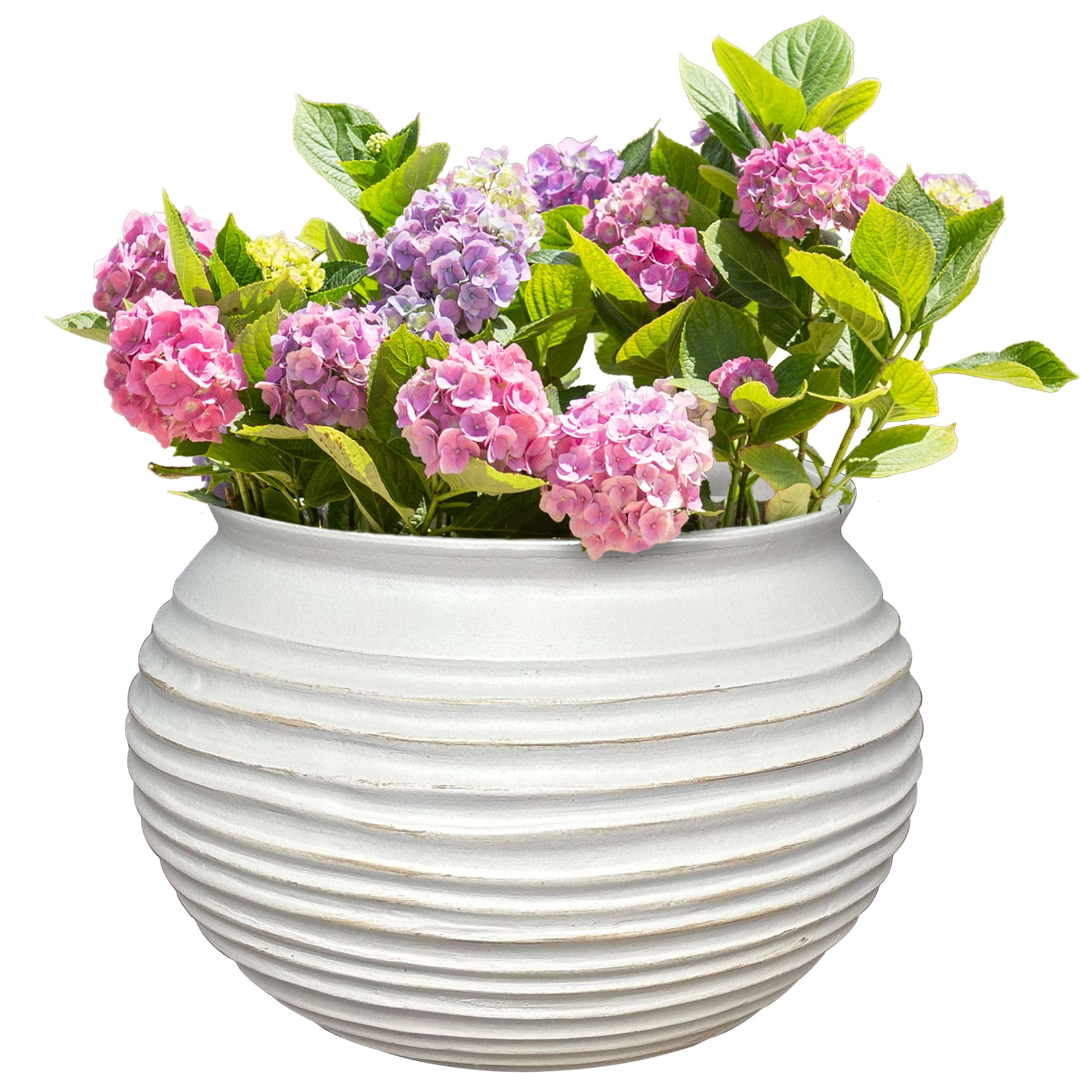 Better Homes & Gardens Dune 10 in White Ceramic Planter