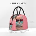 thumbnail image 2 of Balery Cool Cat Pink Sunglasses Bolsa de Almuerzo para Mujeres, Caja de Almuerzo, Bolsa de Almuerzo Pequeña Impermeable, Tote de Almuerzo Reutilizable con Gran Capacidad, 2 of 6