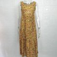 thumbnail image 2 of Vestido Sin Mangas Vestidos de playa de verano Vestidos sueltos con estampado floral de moda para el trabajo (Amarillo XL) Ygjytge para Mujer Amarillo T S, 2 of 9