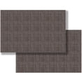 thumbnail image 2 of 4 Pcs PVC Table Mats, Vinyl Non-Slip Woven Placemats for Dining Table, Rectangle Vintage Placemat, Heat-Resistant Placemats Stain Resistant Anti-Skid Washable Plate Mat - 12"×18", Dark Grey, 2 of 8