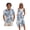 Blue Toile De Jouy, variant on Xixirimido Blue Toile De Jouy Print Hawaii Couple Matching Outfit Men's Hawaiian Shirt and Women's Summer Sleeveless Dress Soft Midi Beach Dress Matchable Couple Outfits, 5XL