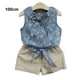 thumbnail image 1 of Guardurnaity Conjunto de 2 piezas para niños, chaleco para bebé, pantalones cortos, ropa de verano para niñas conjuntos de ropa Azul claro 100cm Guardurnaity AP002978-02, 1 of 6