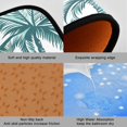 thumbnail image 3 of Dailycode 2 Pcs Kitchen Rug Set Non Slip Absorbent Soft Floor Mats for Kitchen Bathroom Tropical Palm Tree and Leaves 19.7"x27.6"+19.7"x47.2", 3 of 7