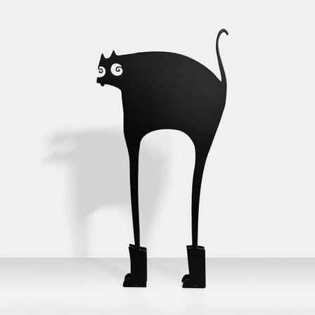 Kolymax Minimalist Cat Metal Wall Sculpture  Home Decor, 1 Count