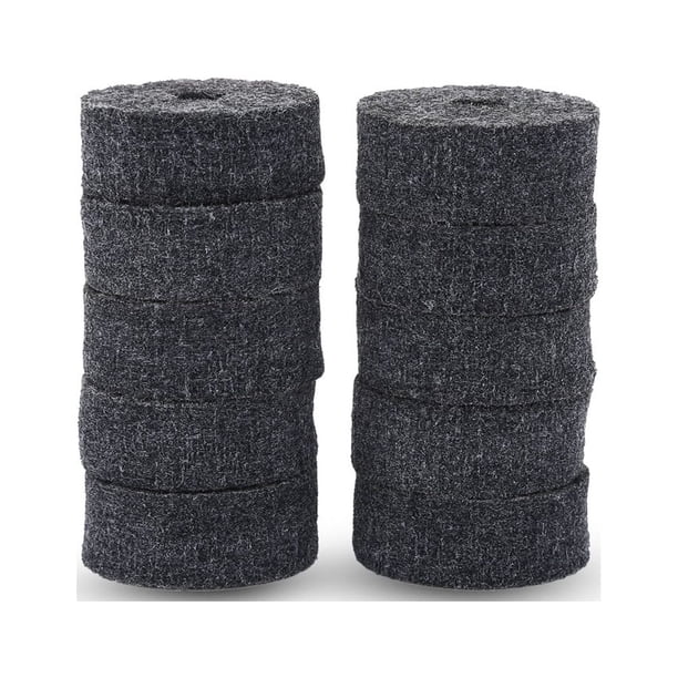 Almohadilla de fieltro para platillos NikouMX 10 piezas Jazz Drum Cymbal Accesorios para instrumentos musicales