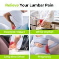 thumbnail image 2 of Almohada de apoyo lumbar AUVON para silla de oficina, viscoelástica, 2 of 8