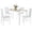 White, variant on UHOMEPRO Dining Table Set for 4, 5 Piece Dining Room Table Set with Beige PU Leather Chairs, White Faux Marble Pattern Rectangle Kitchen Table Set for Breakfast Nook Small Space