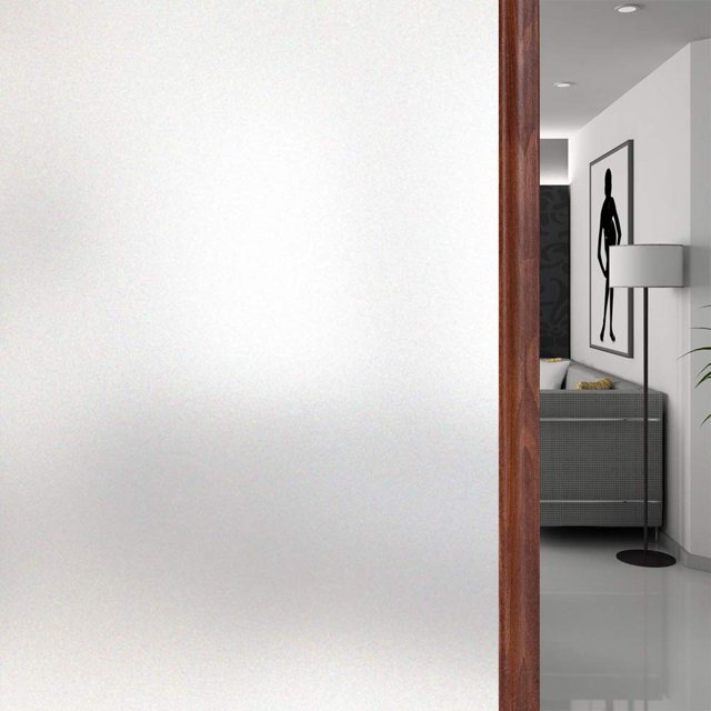 WPCTEV Película de privacidad para ventana, adhesivo estático no adhesivo para seguridad en el hogar, oficina, efecto de vidrio opaco decorativo, anti-UV, fácil eliminación, sin residuos, blanco, 17,7