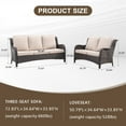 thumbnail image 6 of Ovios 2 Pieces Outdoor Patio Furniture with Sofa Wicker Patio Sectional with Loveseat for Backyard, 6 of 6