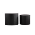 thumbnail image 6 of Leumius Nesting Coffee Table Set of 2, Round Wooden Coffee Tables Circle Modern Table, Accent End Side Table for Small Space Living Room Bedroom Black, 6 of 7