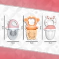 thumbnail image 2 of Chupones alimentadores para frutas y papillas con tapa libre de bpa, dibujos animados, 4m+ 3 piezas, 2 of 9