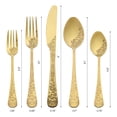 thumbnail image 6 of Unique Bargains 20 Pieces Stainless Steel Silverware Set for 4 Modern Cutlery Gold, 6 of 6