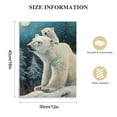 thumbnail image 2 of Nawypu  Polar Bear &amp; Cub Winter Scene Canvas Wall Art, Design, 2 of 5