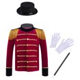 thumbnail image 1 of Choomomo Costume d'Uniforme Major Trompette pour Garçons Manches Longues avec Franges Manteau Rouge C 10, 1 of 5