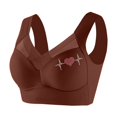 thumbnail image 5 of DDAPJ pyju Women Everyday Comfort Wireless Bra Wirefree Gathered Bra Plus Size Sports Yoga Bra Seamless Cooling Comfort Bras on Sale Coffee XL, 5 of 6