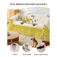 thumbnail image 4 of Bee Truck Couch Cover, Yellow Honey Daisy Floral Patterned Plaid Sofa Cover Blanket for Loveseat Couches, Sectional Sofa Slipcover Furniture Protector for Living Room Bedroom 71''x118'', 4 of 9