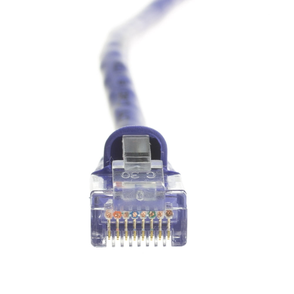 Cat6 Purple Ethernet Patch Cable, Snagless/Molded Boot, 35 foot